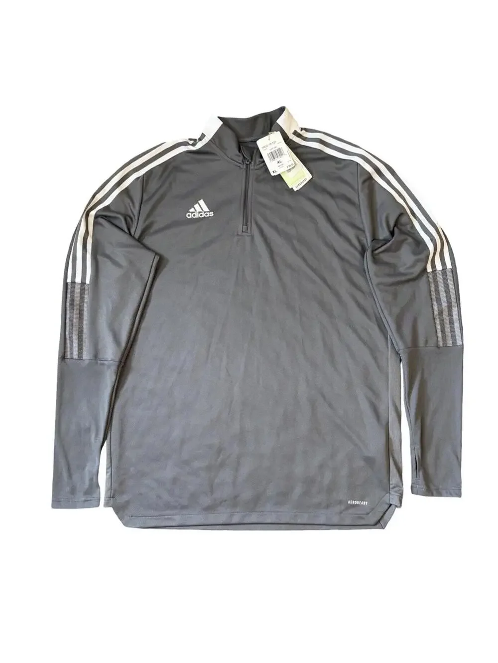 Adidas Men’s Tiro 21 TR Sweatshirt Soccer Football Track Top Size XL Gray New